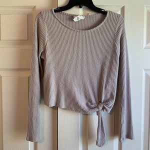 Pale Purple Cropped Sweater